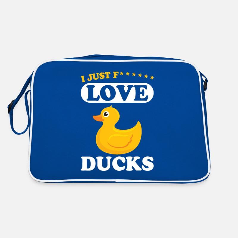 I Just Love Ducks Duck Love Swimming Duck Retro Bag