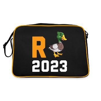 J’aime juste les canards Duck Love R 2023 Fan - Sac Retro - noir/or - Dos