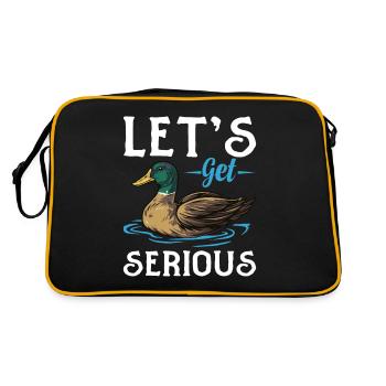 J’adore les canards, l’amour du canard, soyons sérieux - Sac Retro - noir/or - Dos