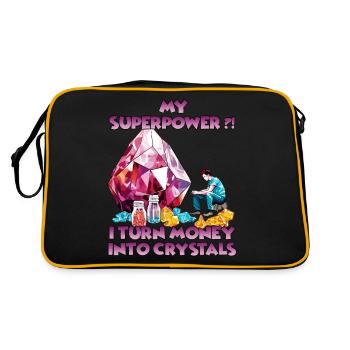 Crystal adventure for explorers and crystal - Retro Bag - black/gold - Back