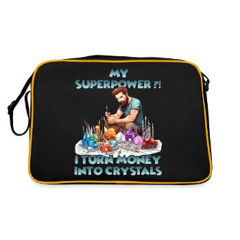 Sparkling Creations crystal grower gift - Retro Bag - black/gold - Back
