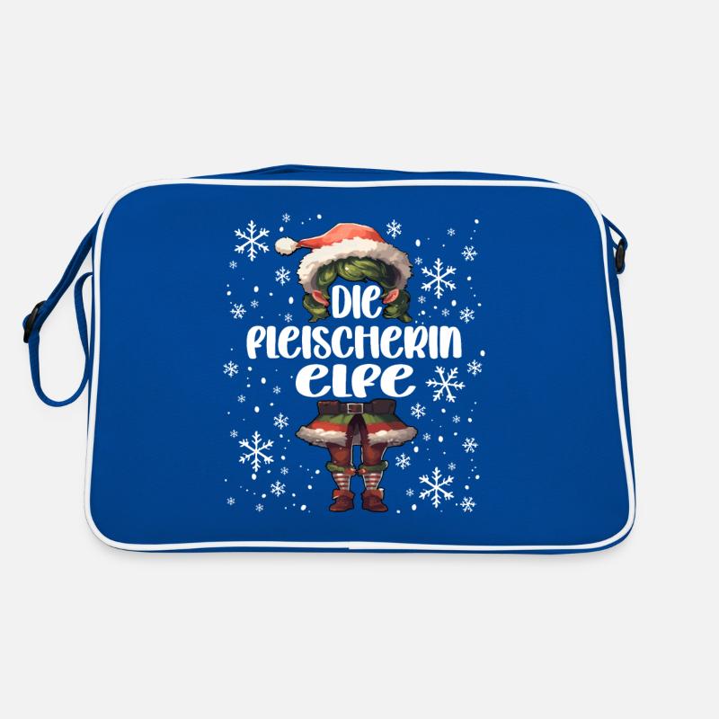 Weihnachtsoutfit Fleischerin Wichtel Retro Tasche