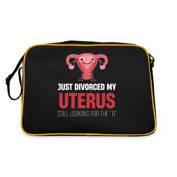 I just divorced from my uterus - Retro Bag - black/gold - Back