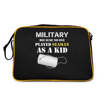 Militaire, parce que personne n’a joué au marin quand il était enfant - Sac Retro - noir/or - Dos