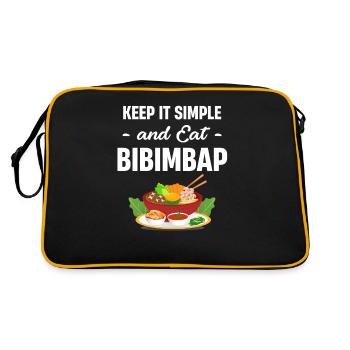 Keep It Simple Bibimpap Maki Kawaii Samgyeopsal - Sac Retro - noir/or - Dos