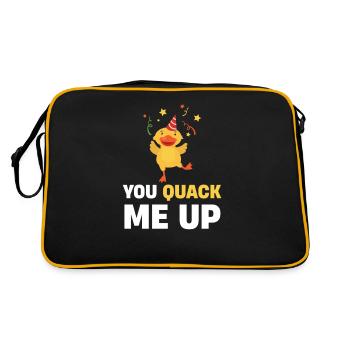 Tu me charlatanes, drôle d’amant de canard - Sac Retro - noir/or - Dos
