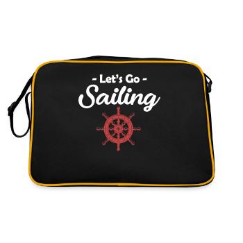 Let’s Go Voile Yachting Ponton Bateau Nauti Marins - Sac Retro - noir/or - Dos