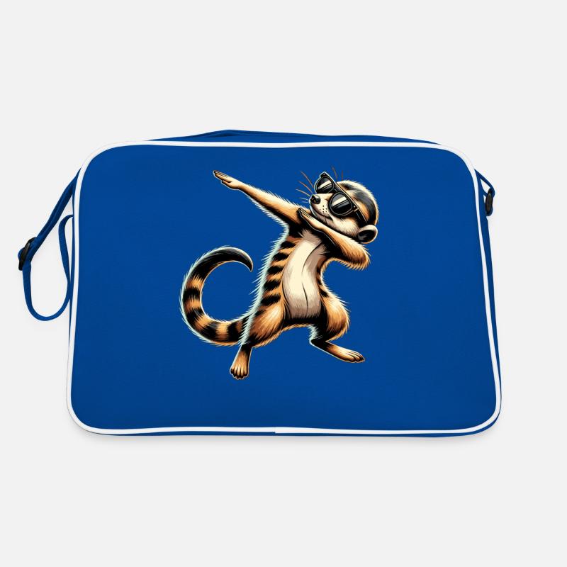Dabbing Erdmännchen mit Sonnenbrille Cool Erdmännchen Retro Tasche