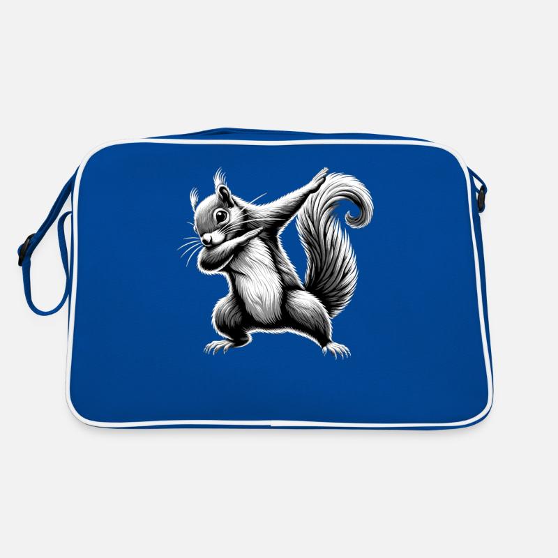 Dabbing Eichhörnchen Retro Tasche