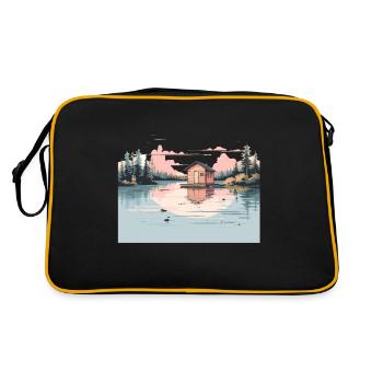 Sauna T Finnish sauna Wellness for sauna-goers - Retro Bag - black/gold - Back