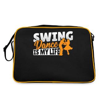 Swing Dance Is My Life Swing Dancing - Retro Bag - black/gold - Back