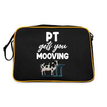 pt makes you mooving funnier - Retro Bag - black/gold - Back