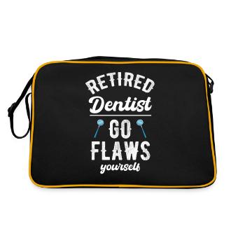 Dentiste à la retraite qui utilise la soie dentaire - Sac Retro - noir/or - Dos