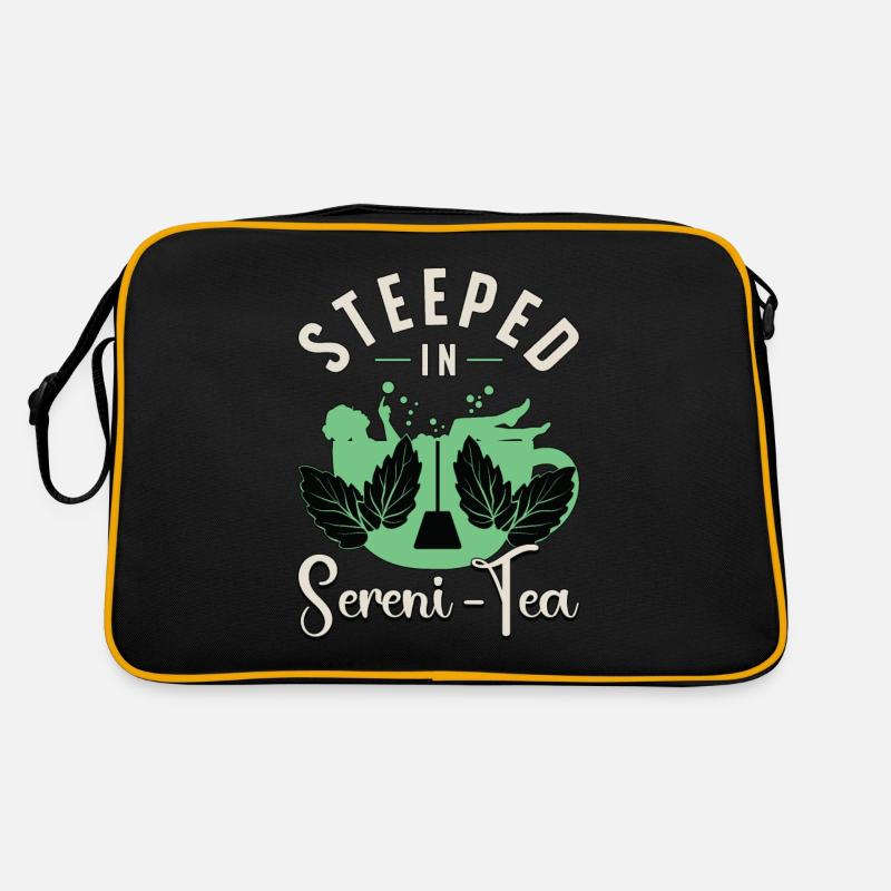 Tisane infusée dans une tasse de thé à base de sérénerie-thé Sac Retro