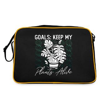 Objectifs Monstera Keep My Plants Alive Plantes de balcon - Sac Retro - noir/or - Dos