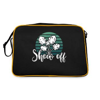Monstera Show Off Plantes De Balcon Monstera Lover - Sac Retro - noir/or - Dos
