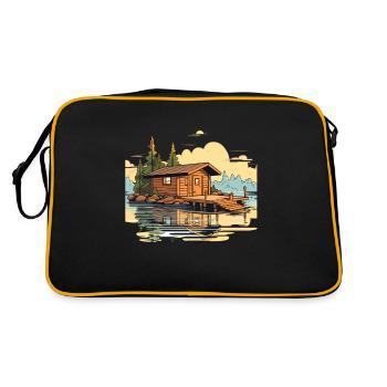 Cadeau pour les fans de sauna Adeptes du sauna - Sac Retro - noir/or - Dos