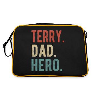 Terry Dad Held - Retro Tasche - Schwarz/Gold - Hinten