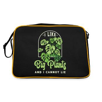 Monstera J’aime Les Grandes Plantes Et Monstera Deliciosa - Sac Retro - noir/or - Dos