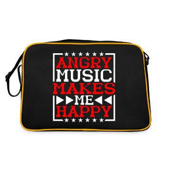 La musique en colère me rend heureux 6 - Sac Retro - noir/or - Dos