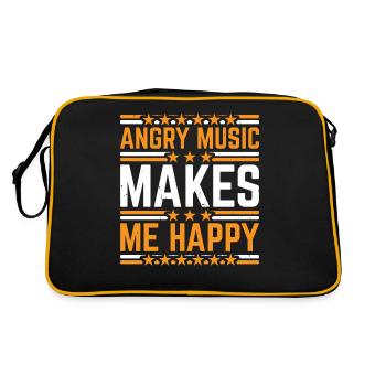 La musique en colère me rend heureux 7 - Sac Retro - noir/or - Dos