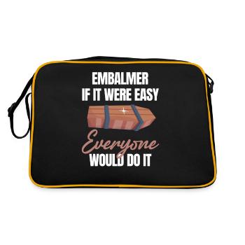 Embalming, if it were easy, it would - Retro Bag - black/gold - Back