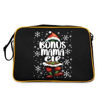 Weihnachtsoutfit Bonus mama Elf - Retro Tasche - Schwarz/Gold - Hinten