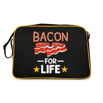 Scheinken pour la vie Le bacon a le goût de l’amour du cochon - Sac Retro - noir/or - Dos