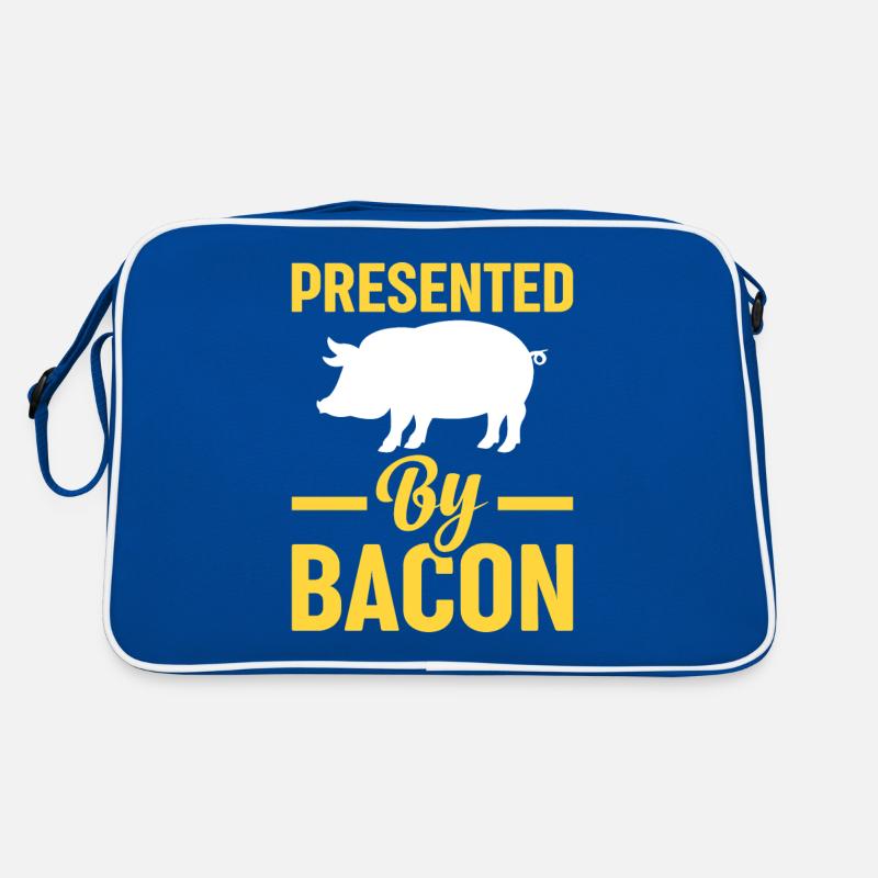 Presented By Bacon Schwein Schinken Tier Kultur Retro Tasche