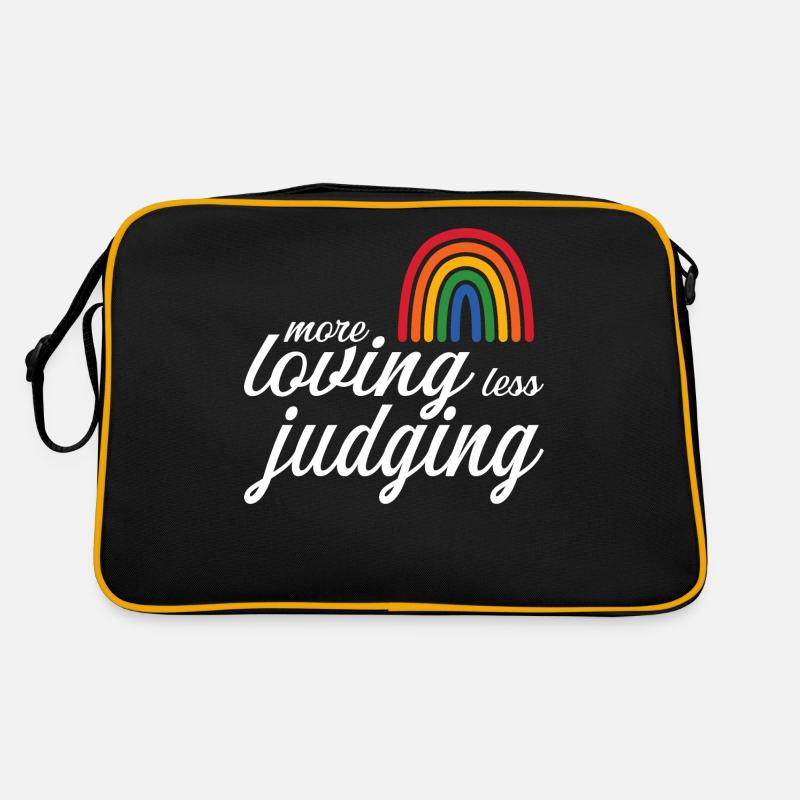 Womens Pride More Loving Less Judging Retro Bag