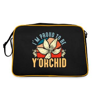 Orchids I'm Proud To Be Y'Orchid Botanical Garden - Retro Tasche - Schwarz/Gold - Hinten