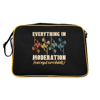 Orchids Everything In Moderation Orchid Grower - Retro Bag - black/gold - Back