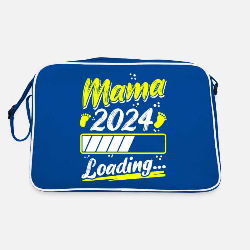 Mama 2024 Loading Schwanger Baby Kind Werdende Mut Retro Tasche