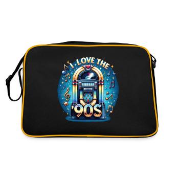 J’adore les années 90 - Sac Retro - noir/or - Dos