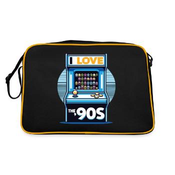 J’adore les années 90 - Sac Retro - noir/or - Dos