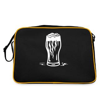 Bière Amateurs de bière - Sac Retro - noir/or - Dos