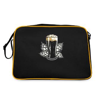 Bière Amateur de bière Hop - Sac Retro - noir/or - Dos