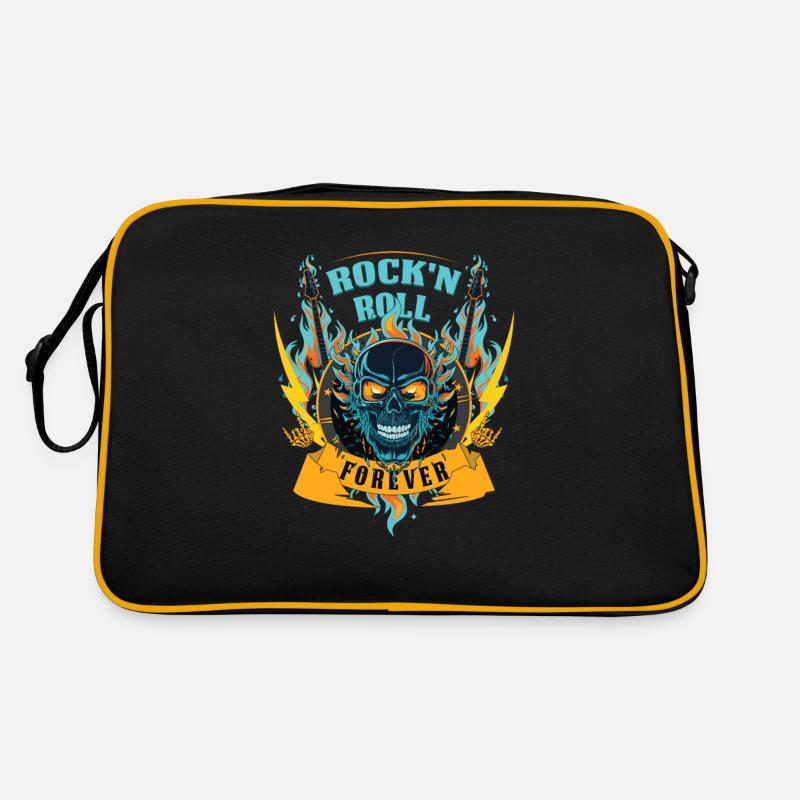 Rock n Roll Forever Skull Rocker Geschenk Retro Tasche