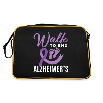 Marsch Zur Beendigung Der Alzheimer-krankheit Für - Retro Tasche - Schwarz/Gold - Hinten