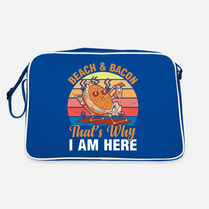 Strand Speck Deshalb Bin Ich Hier Sonnengott Retro Tasche