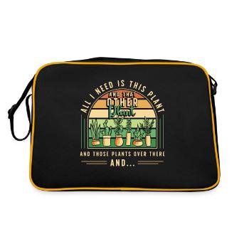 Houseplants All I Need Is This Plant And Gardening - Retro Bag - black/gold - Back