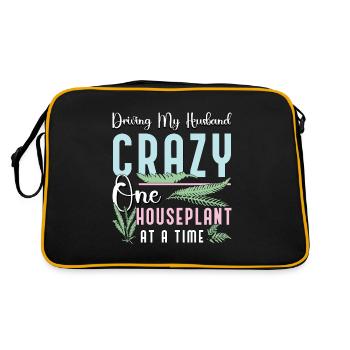 Houseplants Driving My Husband Crazy Botanical - Retro Bag - black/gold - Back