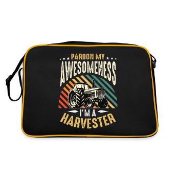 Harvester Pardon My Awesomeness Tractor Operator - Retro Tasche - Schwarz/Gold - Hinten