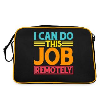 I Can Do This Job Remotely 5 - Retro Tasche - Schwarz/Gold - Hinten