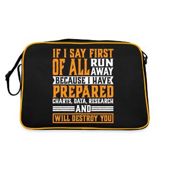 If I Say First Of All, Run Away 10 - Retro Bag - black/gold - Back
