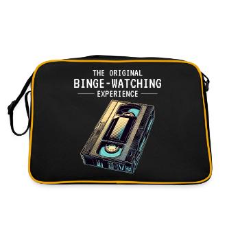 Rétro VHS cassette nostalgique des années 80 Binge-watching - Sac Retro - noir/or - Dos