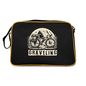 Graveling Gravelbike Gravelbiker Gravel Bike - Sac Retro - noir/or - Dos