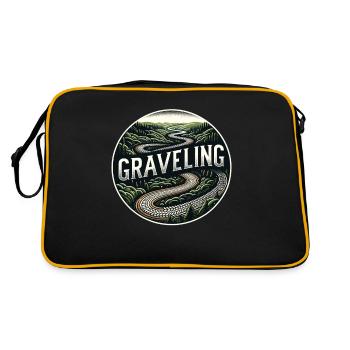 Graveling Gravelbike Gravelbiker Gravel Bike - Sac Retro - noir/or - Dos