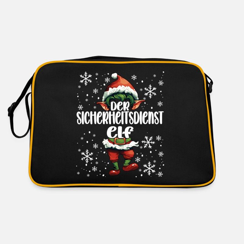 Weihnachtsoutfit Sicherheitsdienst Elf Retro Tasche