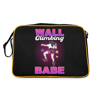 Mur d’escalade Babe Wall Climber Indoor Rock - Sac Retro - noir/or - Dos